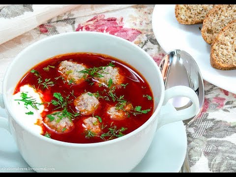 Video: Borscht With Meatballs