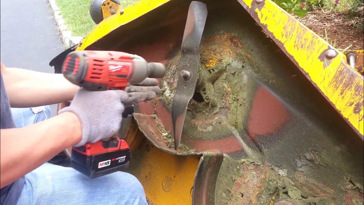 How do I remove and change blade on cub cadet mower. Removing the blade