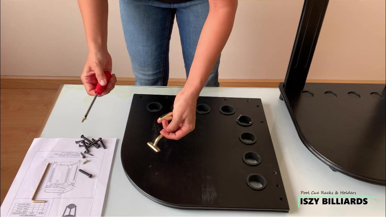 Iszy Billiards 8 Pool Cue Floor Rack Assembling Instructions Model CR5