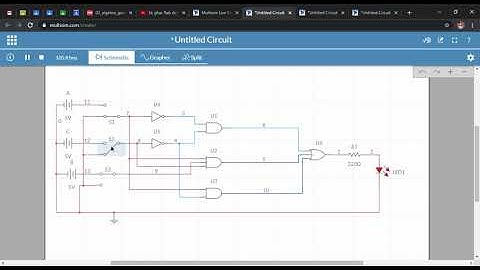 DLD Lab02 | AND, OR and NOT gate with their equivalence circuits | Multisim Live