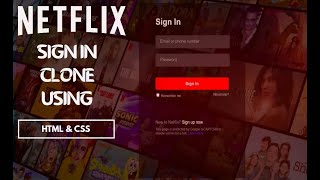Create Netflix Sign In Page Clone in HTML & CSS with Source Code || Step By Step Tutorial