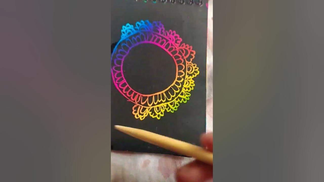 mandala art on scratch book YouTube