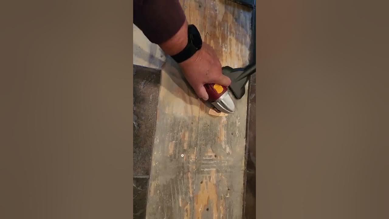removing-thinset-mortar-from-plywood-floor-youtube