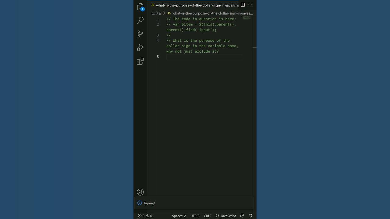 naming conventions What is the purpose of the dollar sign in JavaScript? YouTube