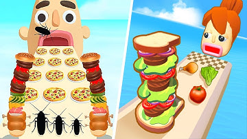 Sandwich Runner Vs Sandwich Run - All Level Gameplay Android,iOS - NEW UPDATE G11