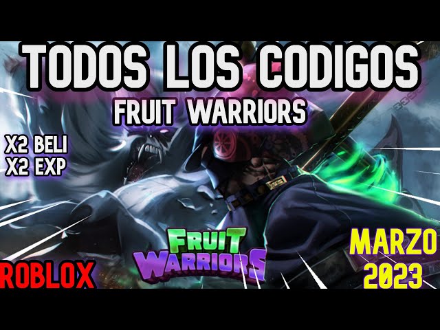 Roblox - Fruit Warriors - Lista de códigos e como resgatá-los