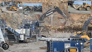 4K 60 | A bunch of machines at the same place, in a tight quarry | L220H | L260H | EC300E | EC750E