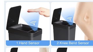 Smart trash can, Touch free trash can from Walmart opening new box