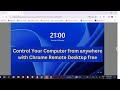 UPDATED 2024✅ Control Your Computer from anywhere with Chrome Remote Desktop For Free and Secure✅