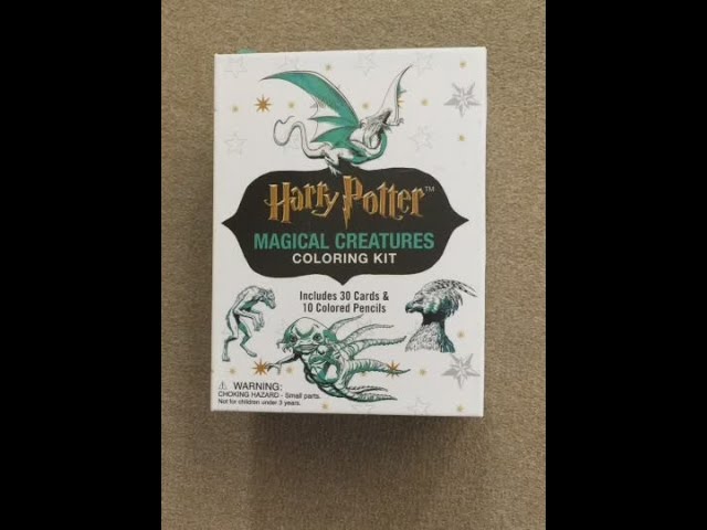 Harry Potter Coloring Book Set 2 Books Cards Colored Pencils Magical  Creatures