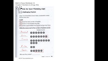 MIF Workbook 1A Solutions Chapter 7 Numbers to 20 Pg183-185