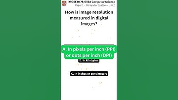 iGCSE Computer Science 0478 0984 Paper 1 Unit 1 q051 v1