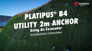 Cirtex Platipus B4 Utility Anchor Installation Guide | 2m Anchor with Excavator