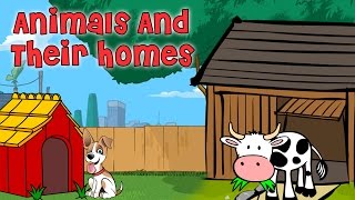 Learn Animals And Their Homes | Pre School Learning and Kids Education