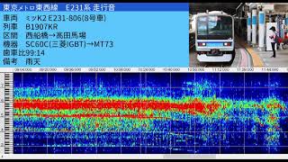 【走行音】E231-800 ミツK2 西船橋→木場