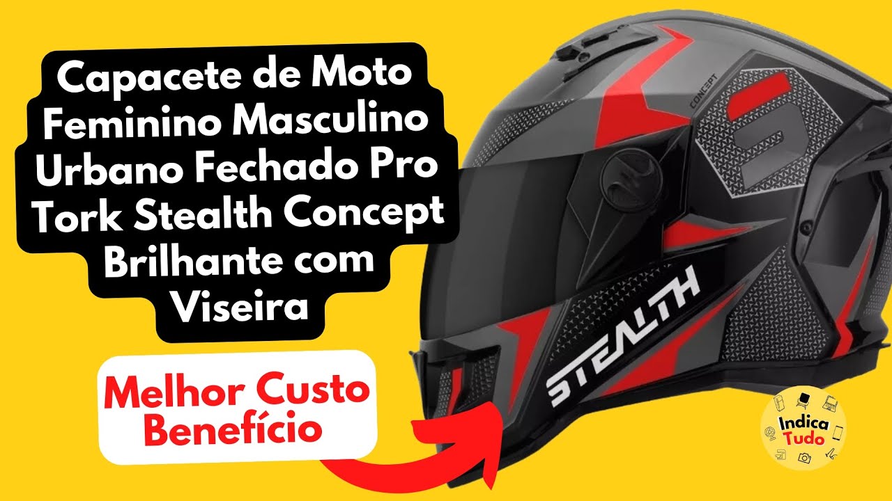 Capacete Fechado de Moto Pro Tork Stealth Solid - Preto