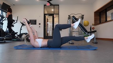 DB deadbug with reverse crunch