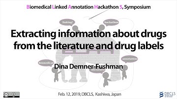 Extracting information about drugs from the literature and drug labels @ BLAH5