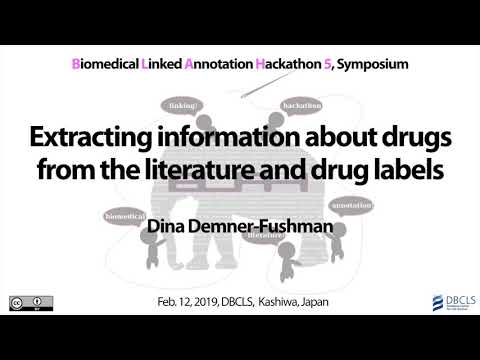 Extracting information about drugs from the literature and drug labels @ BLAH5