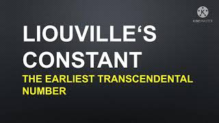 PPT on Liouville Constant||Liouville Number||#NumberTheory Net Worth