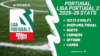 Portugal Liga Portugal 2 2025-26 Stats @ Round 6 | OverGolStats