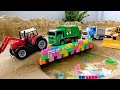 Konstruksi Jembatan Balok Mobil Truk Excavator Traktor Mainan Anak