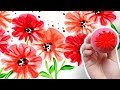 (801) Red flowers arranged in a circle | Easy Painting ideas for beginners | Designer Gemma77