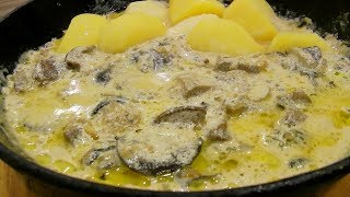 видео Рецепт приготовления белых грибов со сметаной