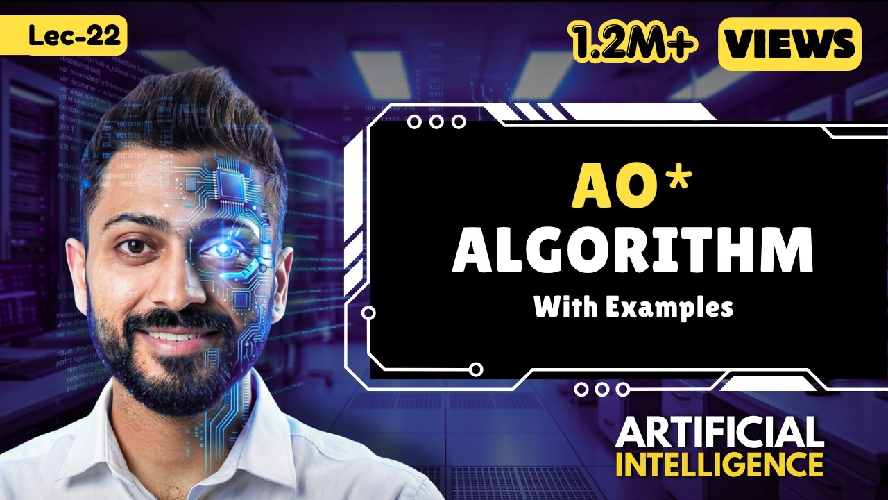 Lec-22: AO* algorithm in AI (artificial intelligence) in HINDI | AO* algorithm with example