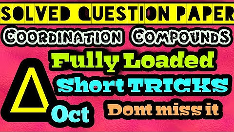 TRB polytechnic chemistry|Crystal field splitting|Most important|Spectrochemical series of metal ion