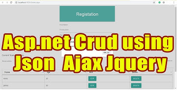 Asp.net Crud System using Ajex Json Jquery
