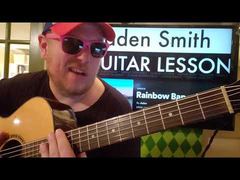 How To Play Rainbow Bap Jaden Smith // easy guitar tutorial beginner lesson easy chords