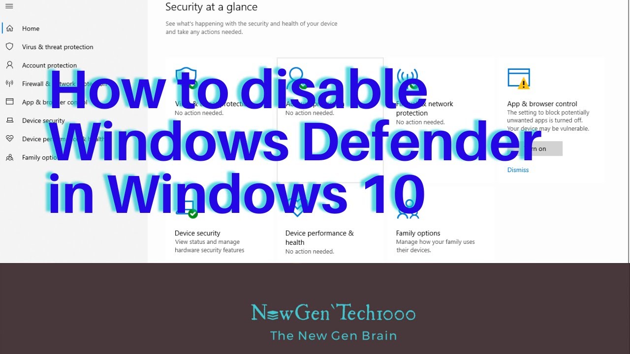 How to disable Windows Defender in Windows 10 - YouTube