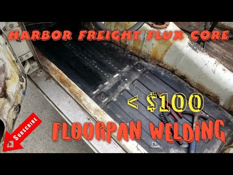 100 Harbor Freight Flux Core 125 A Review Gasless Mig Welding Floorpans How To Weld Floorpans MGB