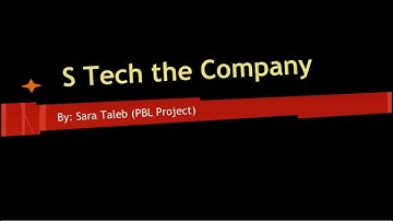 Harmony STEM PBL Project: My Company 2014