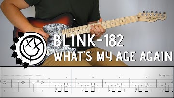 Thumbnail of BLINK-182 - WHAT'S MY AGE AGAIN | Guitar Cover Tutorial (FREE TAB)