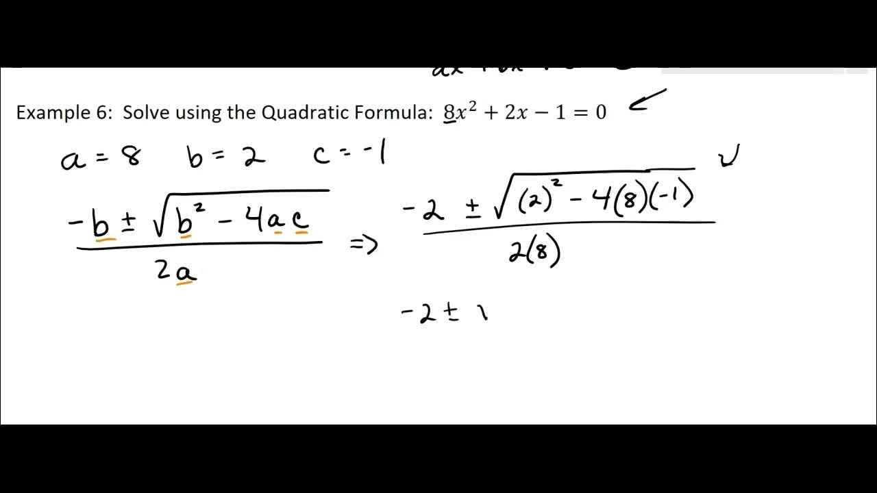 1-5-k-solve-using-the-quadratic-formula-ex-6-youtube