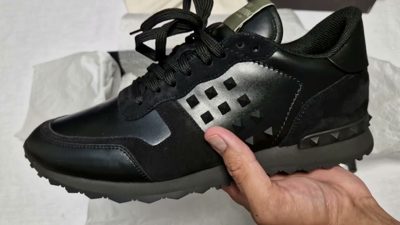 Valentino Garavani Rockstud Triple Black Unboxing and On Foot Review | Detailed Look - YouTube