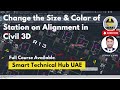 How to Change the Size & Color of Stations on Alignment in Civil 3D