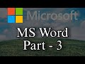 MS-Word part 3 | MS-Office | Microsoft word 2007| Kapil Joshi tutorials | Computer online Class