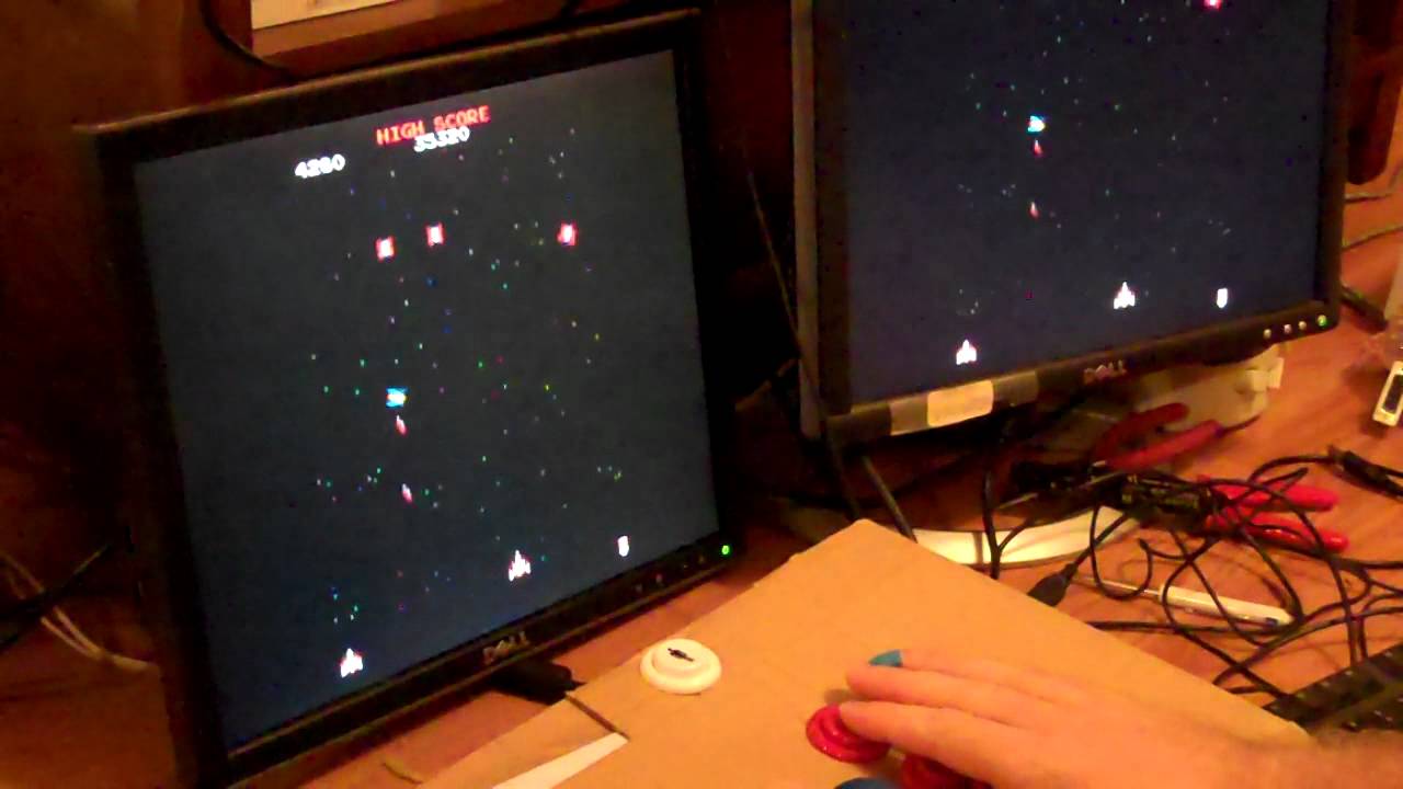 Raspberry MAME Galaga with controls - YouTube