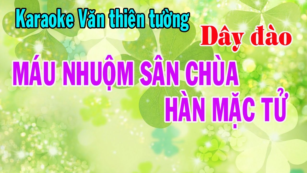 Karaoke Văn thiên tường ĐÊM LẠNH CHÙA HOANG & HÀN MẶC TỬ - DÂY ĐÀO