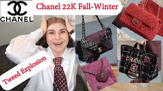 Chanel 22K Fall Winter 2022 Tweed Jacket! Gorgeous Color! 