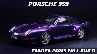 Porsche 959 Tamiya 2⃣4⃣0⃣6⃣5⃣🏁 full build 1/24 🚀 kit for beginner #scalemodeling #porsche959 ASMR