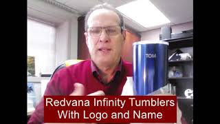 Blue Infinity Tumbler with Logo and Name