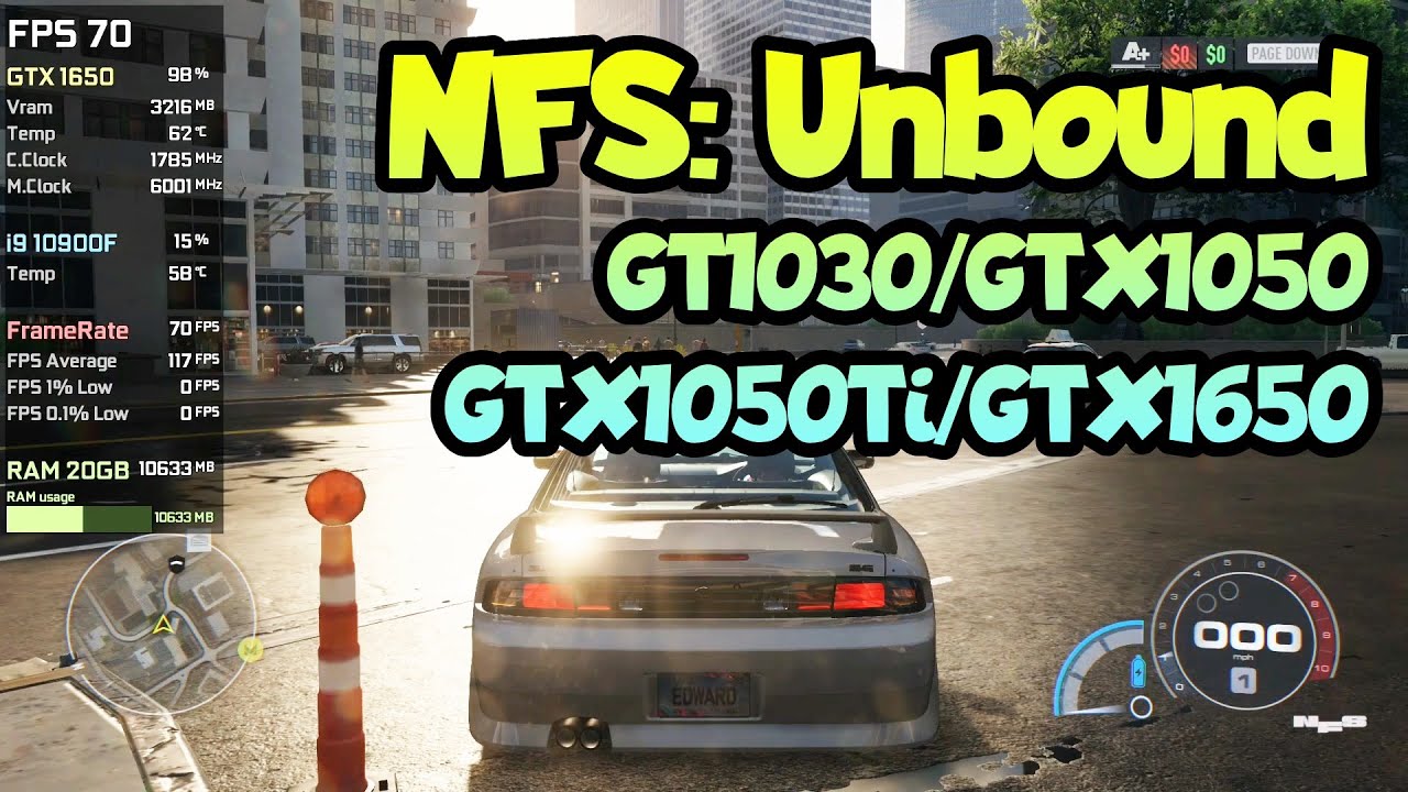 😎 Need For Speed: Unbound на слабом ПК GT1030/GTX1050/GTX1050Ti/GTX1650