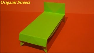 картинка: Оригами кровать из бумаги.