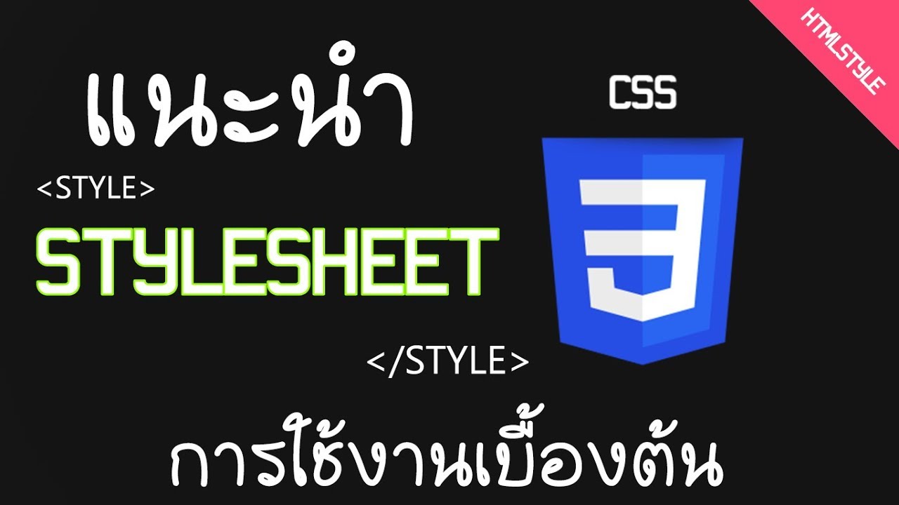 css เบื้องต้น  New 2022  เริ่มต้นการใช้งานและการเขียน css เบื้องต้น「By Html Style」ᴴᴰ