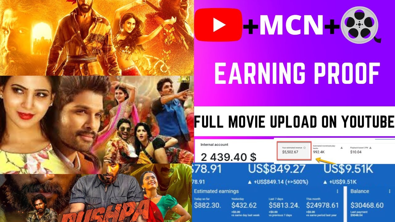 How to Upload Movie on Youtube | All Earning Proof 2022 - YouTube