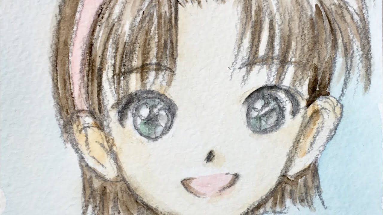 名探偵コナン 吉田歩美 歩美ちゃん描いてみた 水彩イラストメイキング Youtube